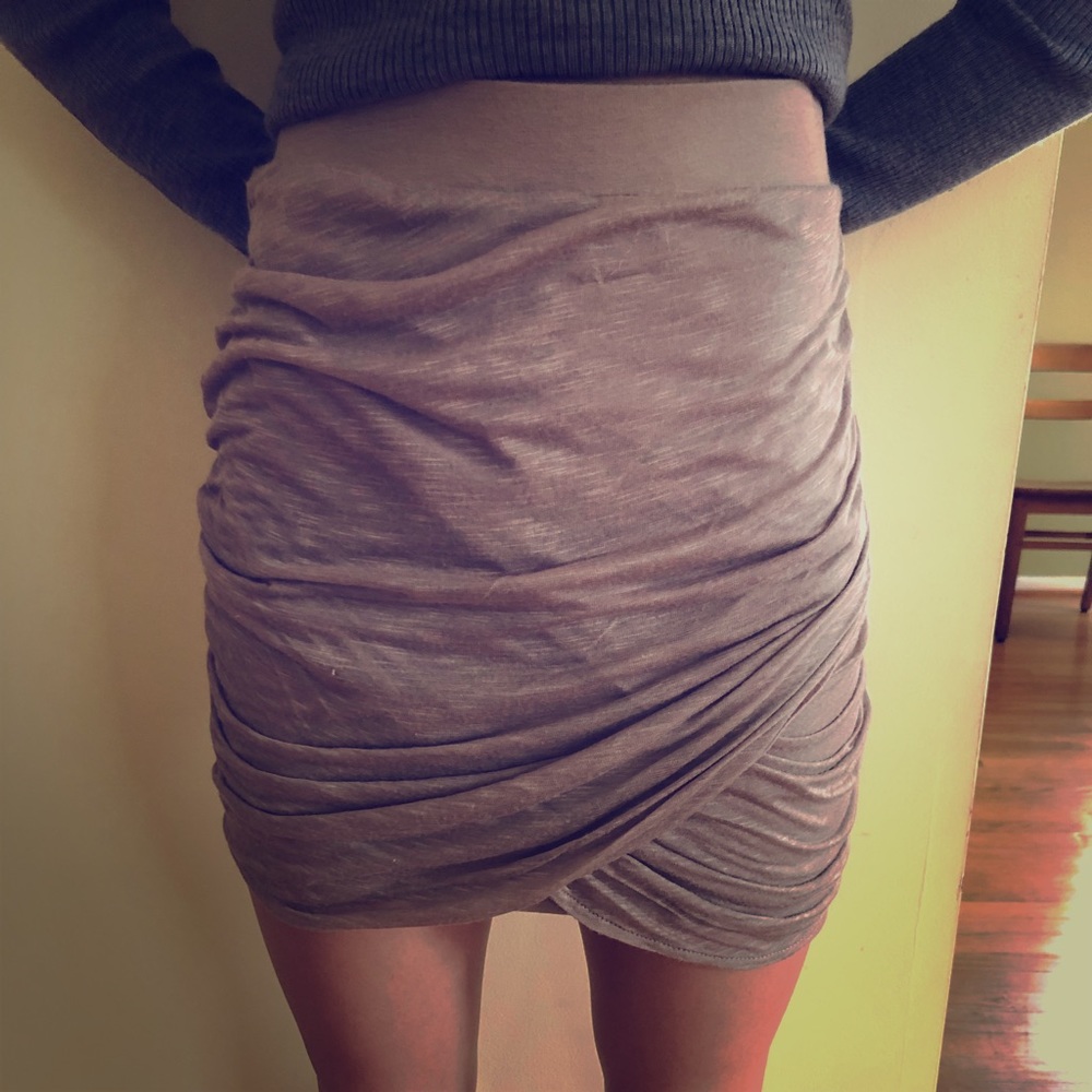 Free People ruched mini skirt